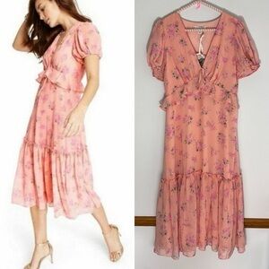 LoveShackFancy x Target NWT Fleur Pink tiered floral dress size 8